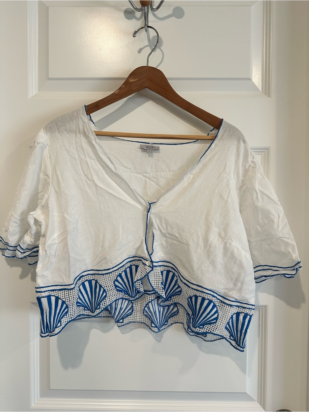 Rails Venice Embroidered Cotton-Linen Top - EUC - Picture 7 of 10